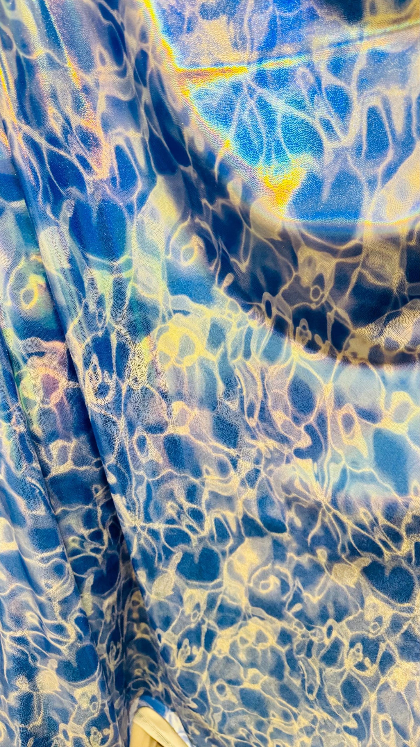 New Ghost 3D design metallic nylon spandex with iridescent foggy foil 4-way stretch 58/60” Sold by the YD. Ships Worldwide from Los Angeles