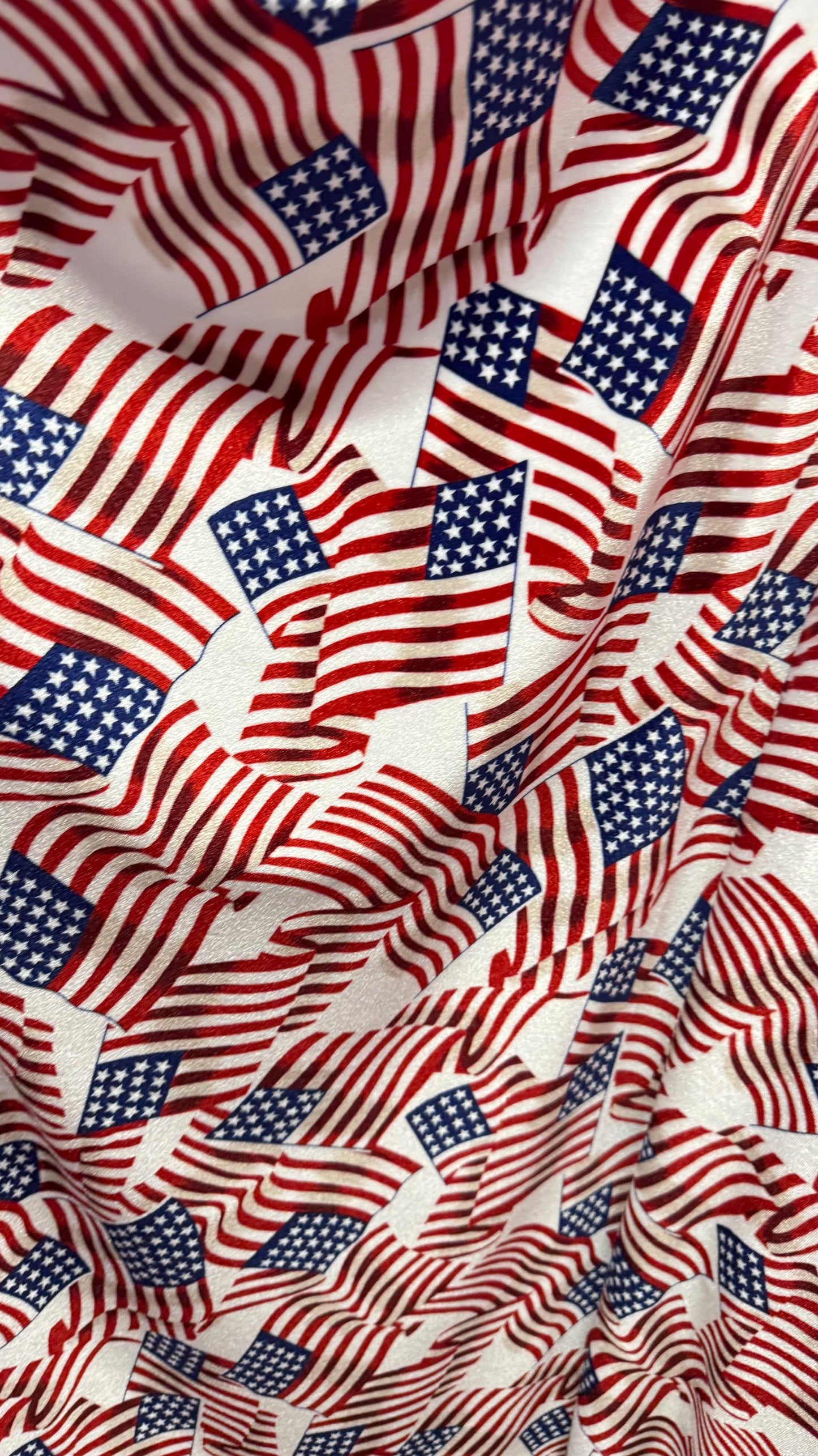 NEW Luxury American Flag design print on great quality of stretch velvet 4-way stretch 58/60” Sold by the YD. Ships Worldwide from L.A