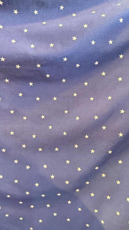 Small Stars Freedom design blue/white on nylon spandex 4way stretch 58/60" Sold by the yd. Ships worldwide from Los Angeles California USA