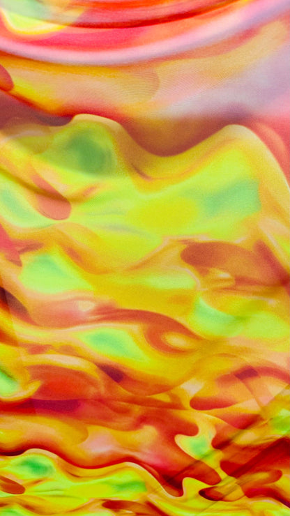 New Lava Magma abstract design on nylon power mesh 4way stretch 58/60" Sold by the YD. Ships worldwide from Los Angeles California USA.