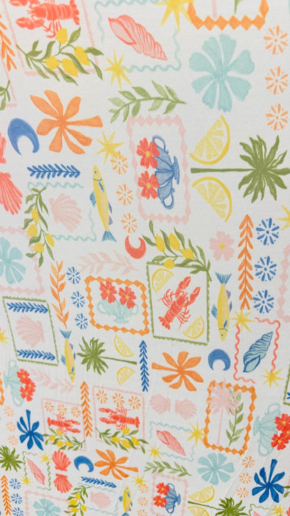 New Sea tropical design print on best quality of power mesh 4way stretch 58/60" Sold by the YD. Ships worldwide from Los Angeles California