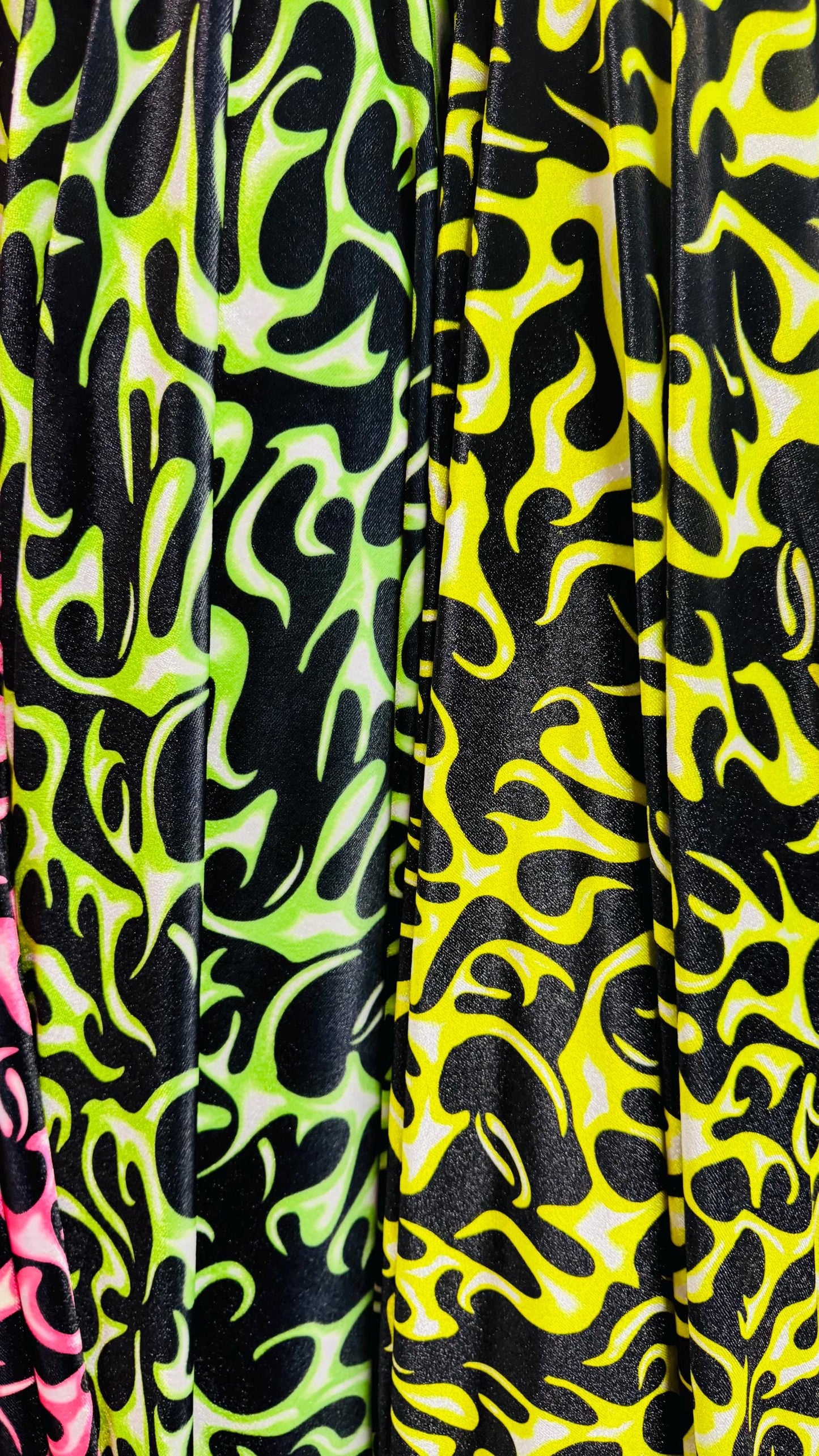 NEW Luxury Flames design print on great quality of stretch velvet 4-way stretch 58/60” Sold by the YD. Ships Worldwide from Los Angeles CA
