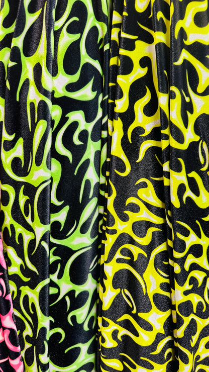 NEW Luxury Flames design print on great quality of stretch velvet 4-way stretch 58/60” Sold by the YD. Ships Worldwide from Los Angeles CA