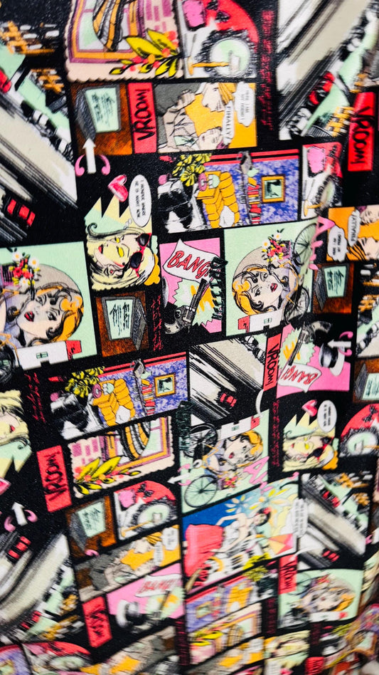NEW Luxury Comics design print on great quality of stretch velvet 4-way stretch 58/60” Sold by the YD. Ships Worldwide from Los Angeles CA