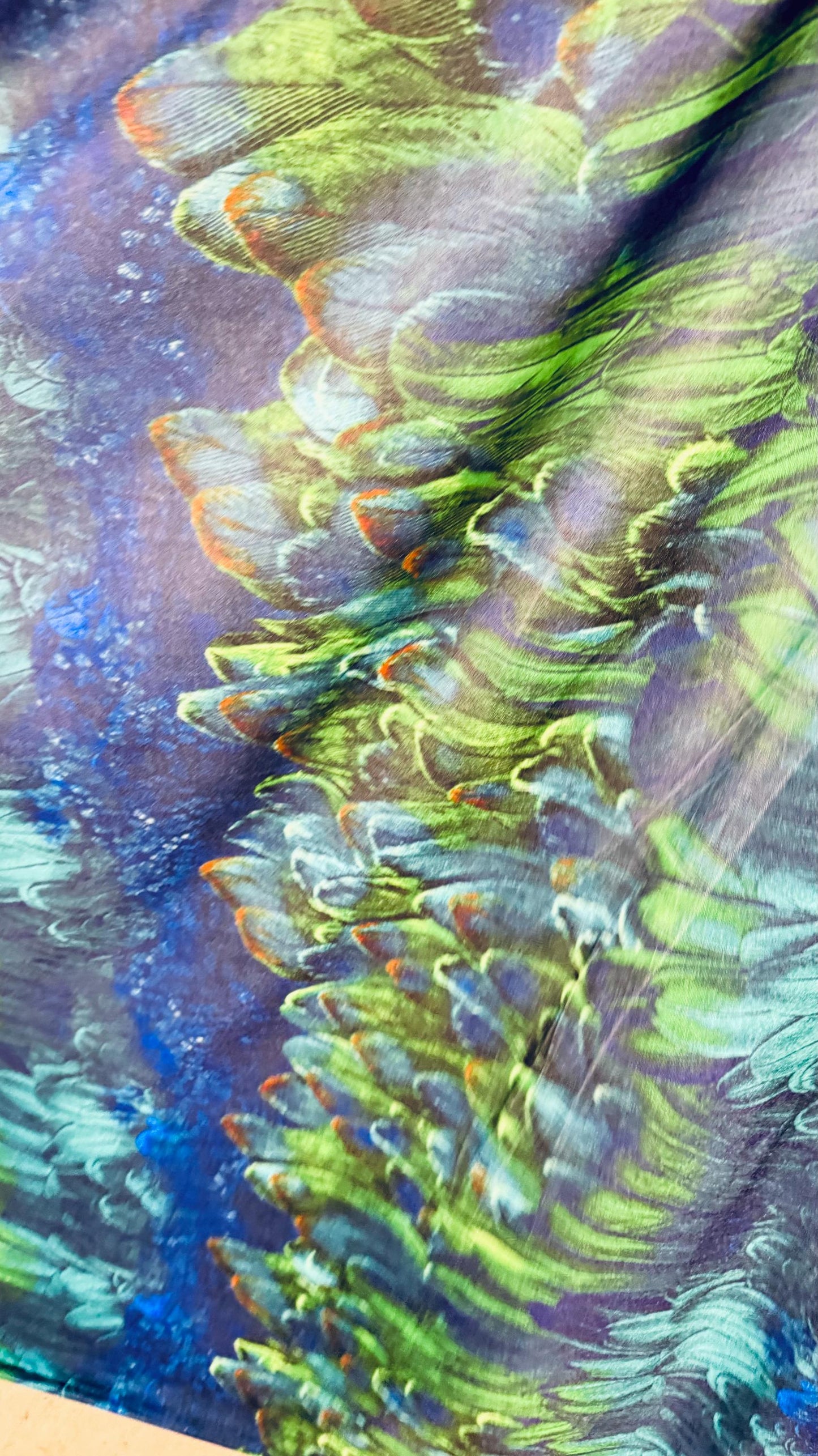 New Feathers Peacock design on heavy stretch velvet 4way stretch 58/60" Sold by the YD. Ships worldwide from Los Ángeles California USA.