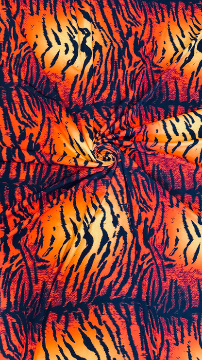 New Exotic Bengal Tiger design print on best quality of nylon spandex 4-way 58/60” Sold by the YD. Ships worldwide from Los Angeles Californ