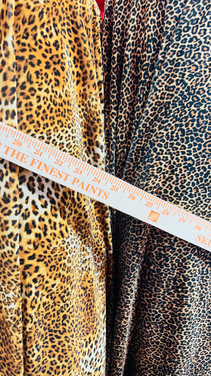 Wild Leopard and Cheetah design small size print on great quality of stretch velvet 4-way stretch 58/60” Sold by the YD. High quality fabric