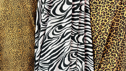 Wild Exotic Animals prints on great quality of nylon spandex 4way stretch 58/60” Sold by the YD. Ships worldwide from Los Angeles California