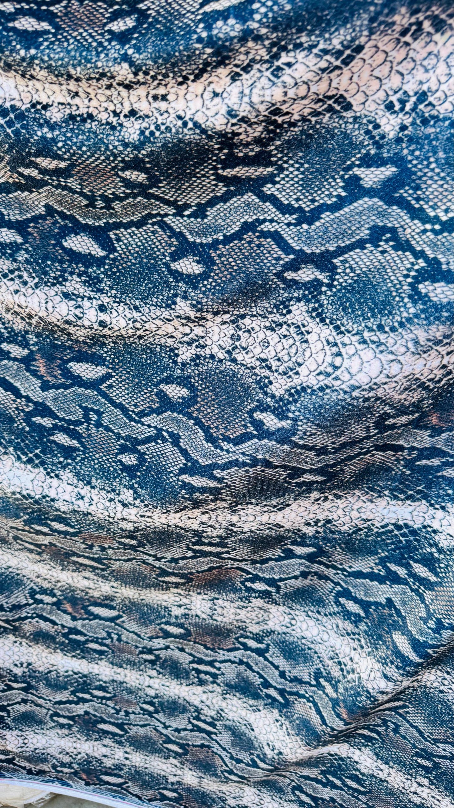 NEW Exotic King Cobra design print on great quality of stretch velvet Brown/Taupe 4-way stretch 58/60” Sold by the YD. High quality fabrics