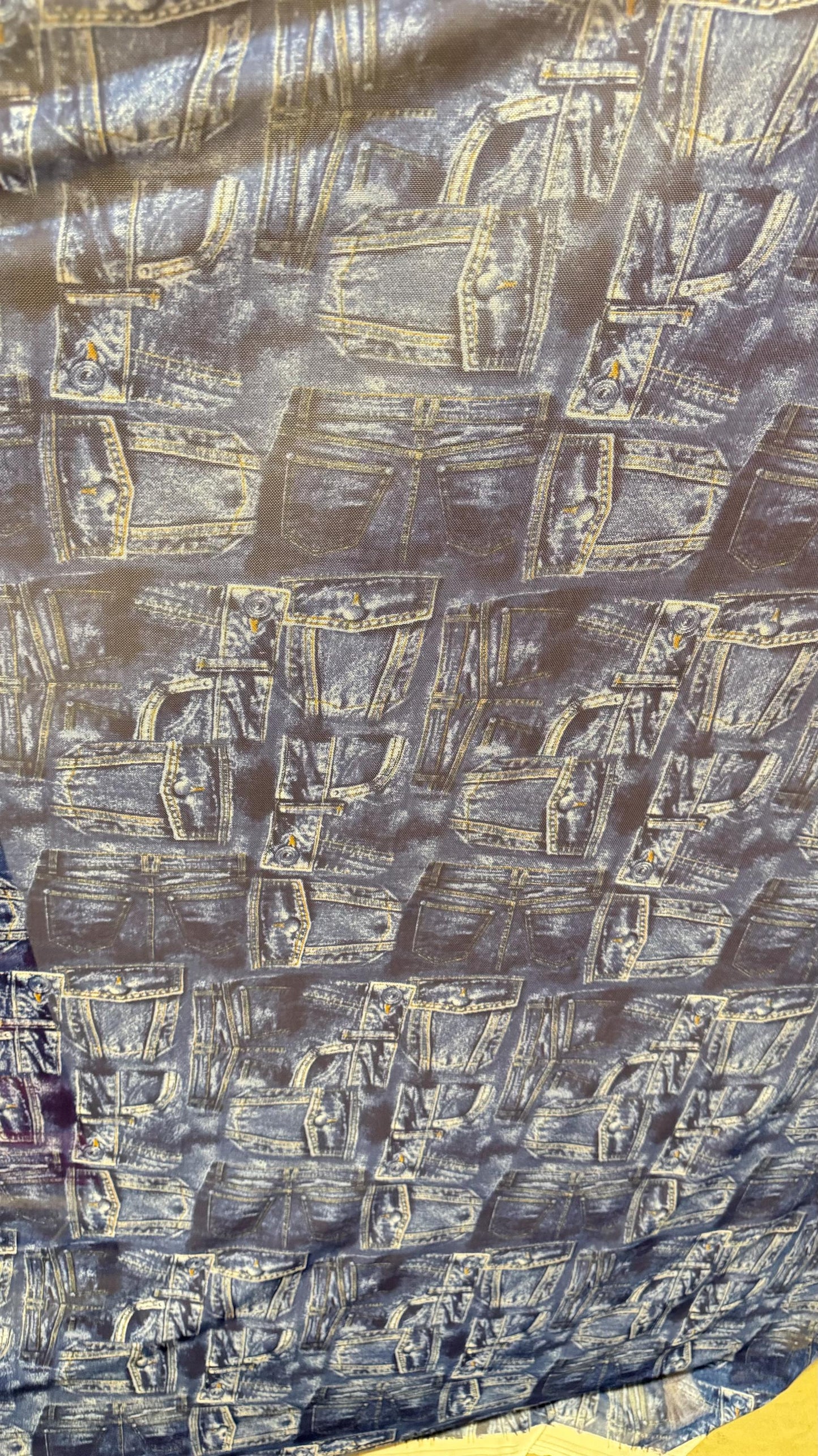 NEW Denim Jeans design Indigo Color print on great quality of power mesh 4-way stretch 58/60” High Quality fabrics by AlexLAFabrics