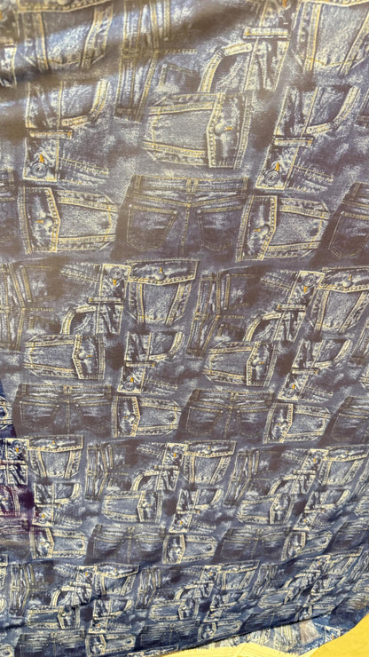 NEW Denim Jeans design Indigo Color print on great quality of power mesh 4-way stretch 58/60” High Quality fabrics by AlexLAFabrics