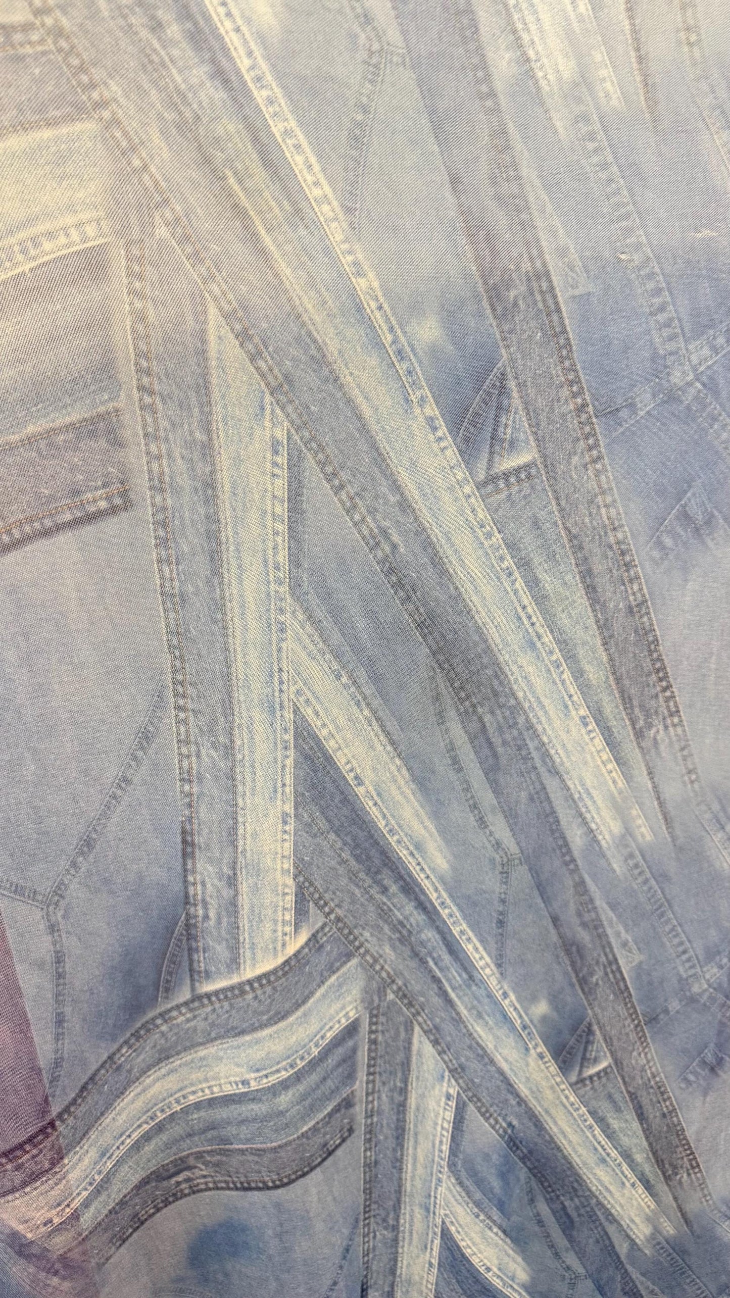 NEW Denim Jeans Beyonce design print on great quality of power mesh 4-way stretch 58/60” High Quality fabrics by AlexLAFabrics