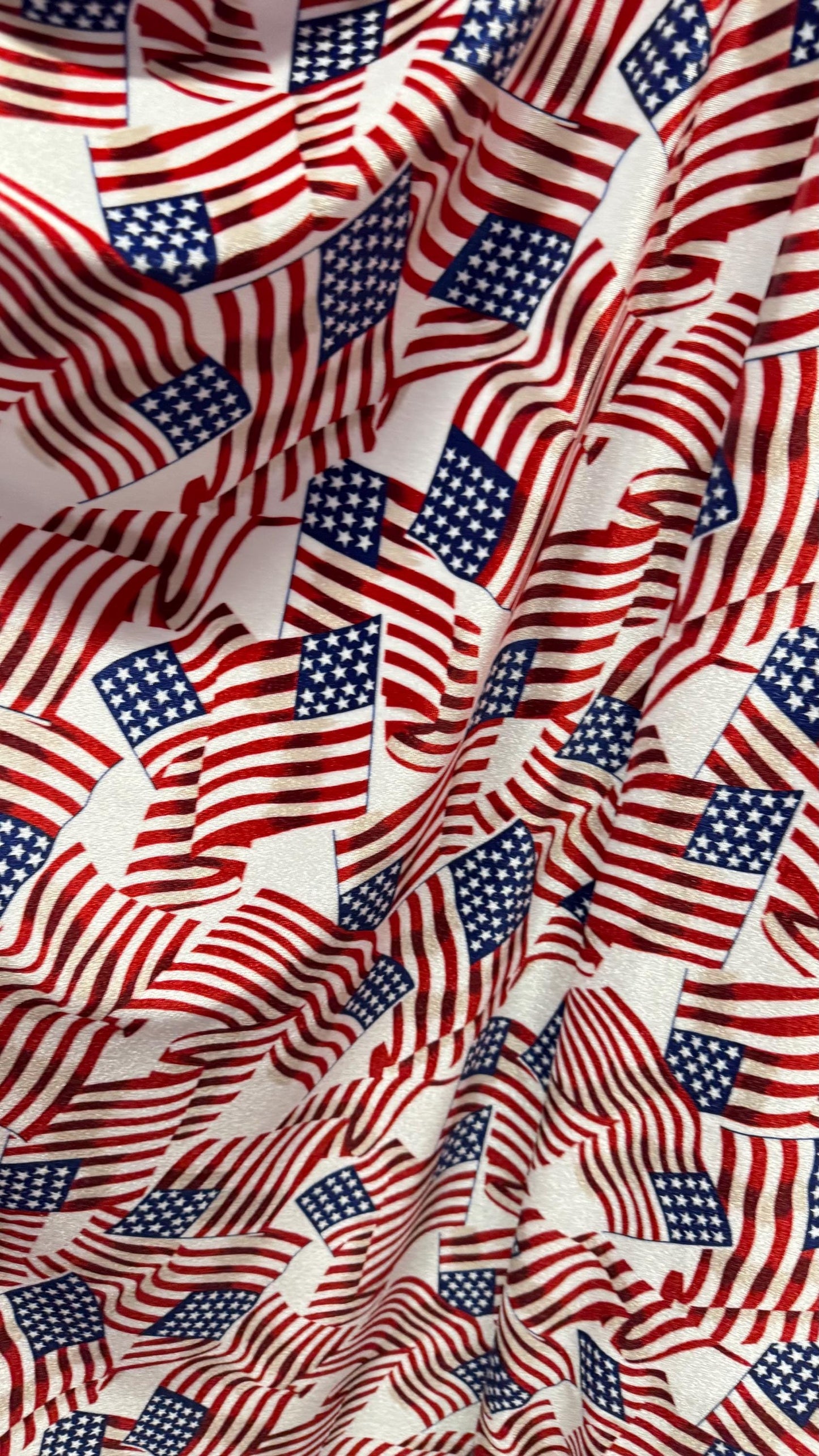 NEW Luxury American Flag design print on great quality of stretch velvet 4-way stretch 58/60” Sold by the YD. Ships Worldwide from L.A