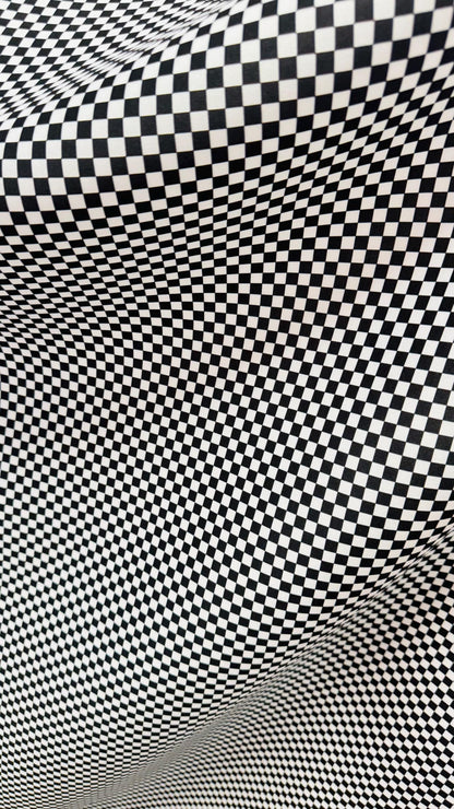 NEW Small Checkers design print on neoprene super techno 2-way stretch 58/60” Sold by the YD. Ships Worldwide from Los Angeles CA