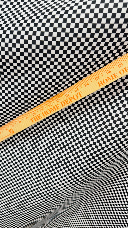 NEW Small Checkers design print on neoprene super techno 2-way stretch 58/60” Sold by the YD. Ships Worldwide from Los Angeles CA