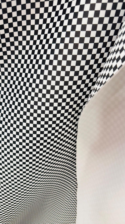 NEW Small Checkers design print on neoprene super techno 2-way stretch 58/60” Sold by the YD. Ships Worldwide from Los Angeles CA