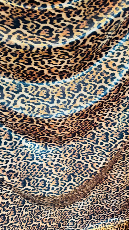 New Jaguar design metallic nylon spandex with foggy foil 4-way stretch i 58/60” Sold by the YD. Ships worldwide from Los Angeles California
