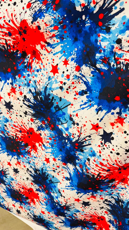 Graffiti Paint Abstract design nylon spandex 4-way stretch 58/60" sold by the YD. Ships worldwide from Los Angeles California USA. High qual