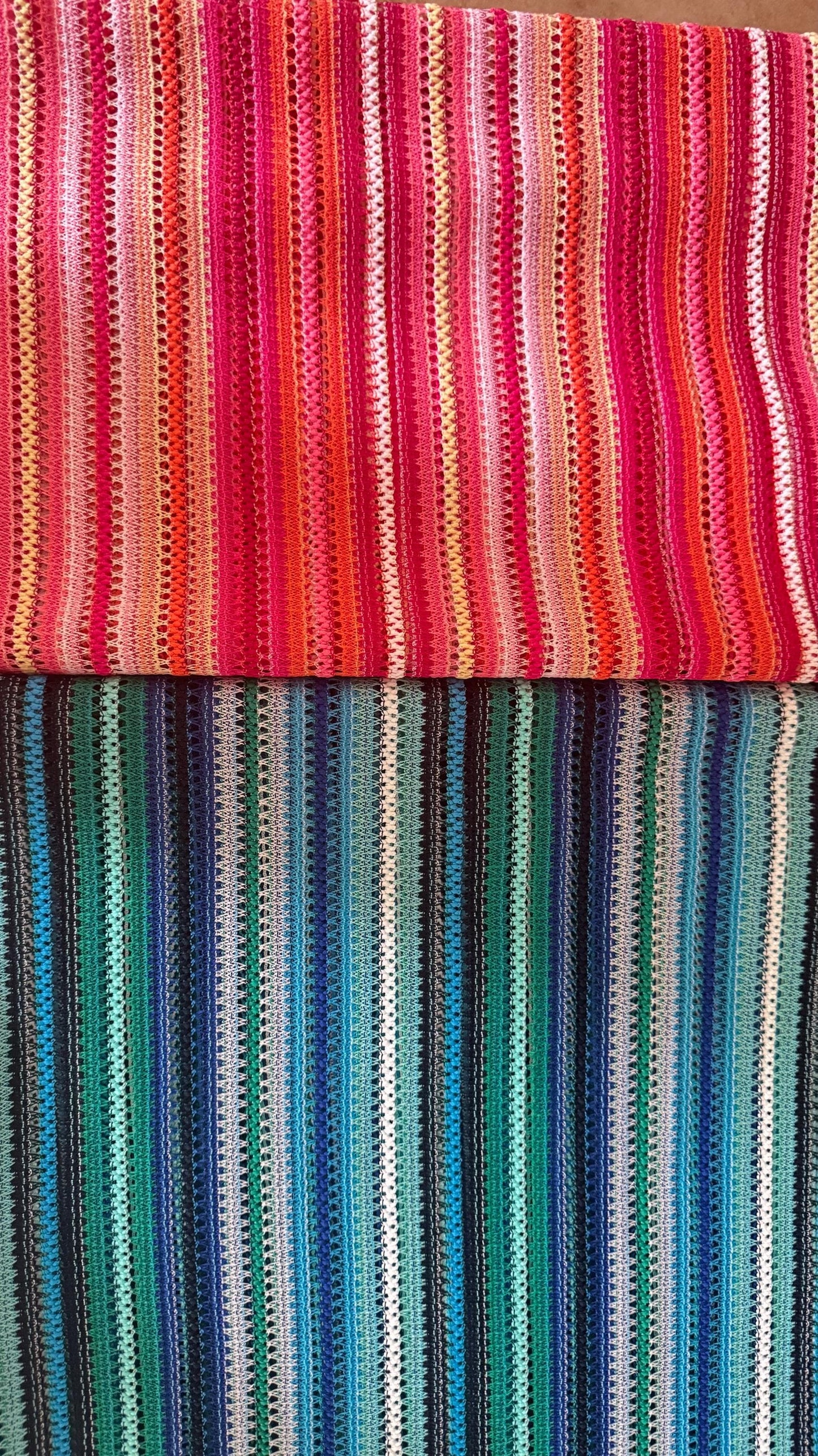 New Lace crochet design Multicolor 2-way stretch 58/60” Sold by the YD. High quality fabrics by AlexLAFabrics