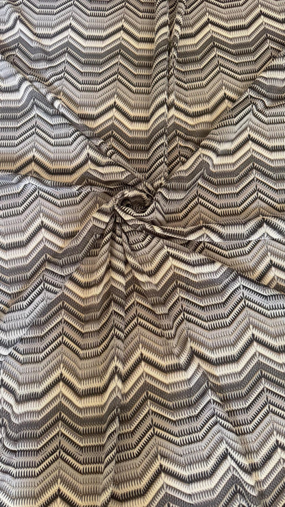 New Lace crochet design Gray Multicolor 2-way stretch 58/60” Sold by the YD. Ships worldwide from Los Angeles California USA