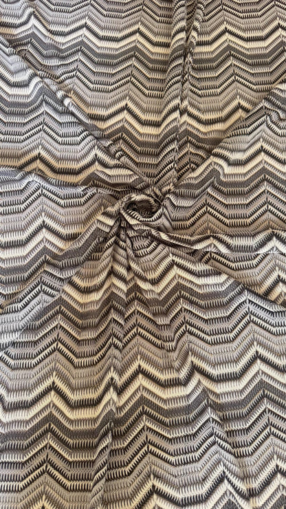 New Lace crochet design Gray Multicolor 2-way stretch 58/60” Sold by the YD. Ships worldwide from Los Angeles California USA