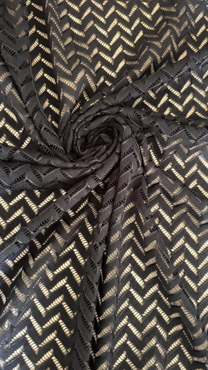 New Lace crochet chevron design 2-way stretch 58/60” Sold by the YD. High quality fabrics by AlexLAFabrics