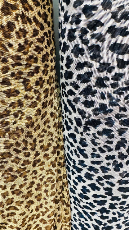 New Cheetah design print on power mesh nylon spandex 4-way stretch 58/60” Sold by the YD. Ships worldwide from Los Ángeles California USA.