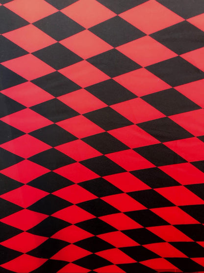 Harlequin design black/white best quality nylon spandex 4way Stretch 58/60" Sold by the YD. Ships worldwide from Los Angeles California USA