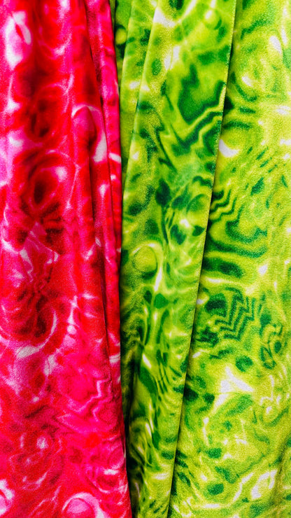 NEW Lava Modern abstract  design print on best quality of stretch velvet 4-way stretch 58/60” Sold by the YD. Ships Worldwide from L.A CA