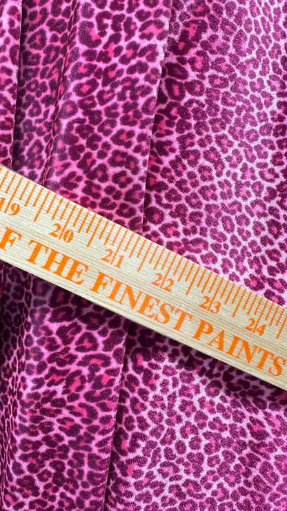 Wild Cheetah design small size print on great quality of stretch velvet 4-way stretch 58/60” Sold by the YD. High quality fabrics by AlexLAF