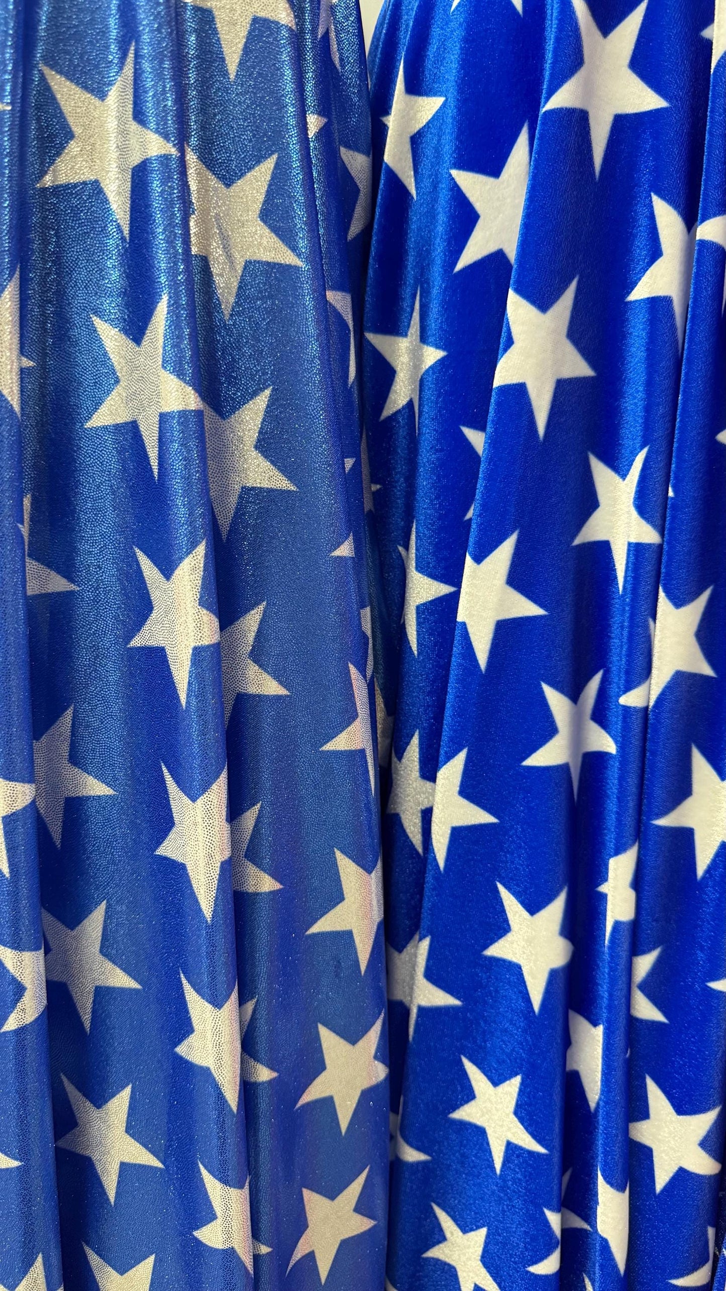 New stars design print on nylon spandex with foggy foil and spandex velvet 4way 58/60" Sold by the YD. Ships worldwide from Los Angeles CA