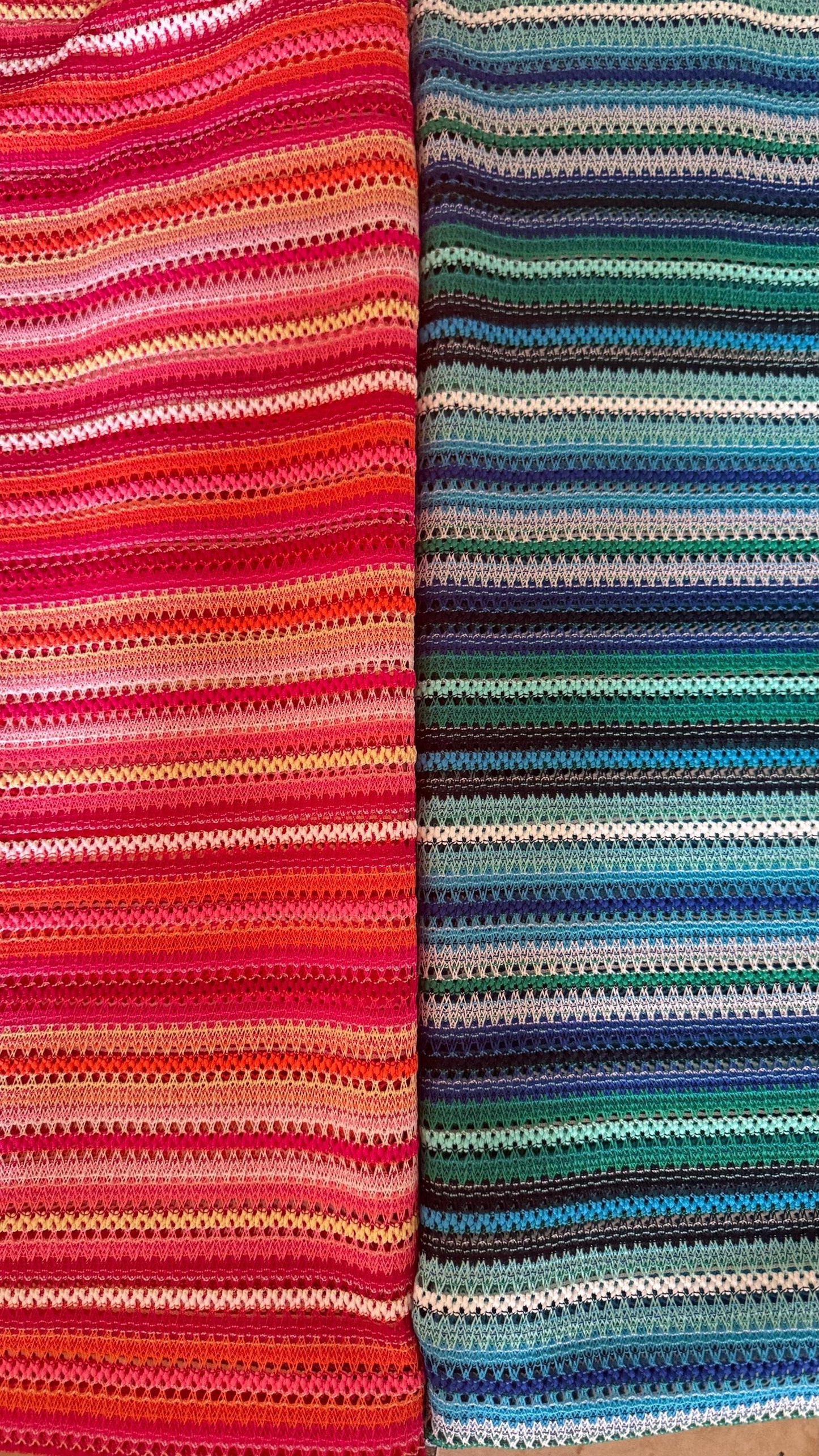 New Lace crochet design Multicolor 2-way stretch 58/60” Sold by the YD. High quality fabrics by AlexLAFabrics