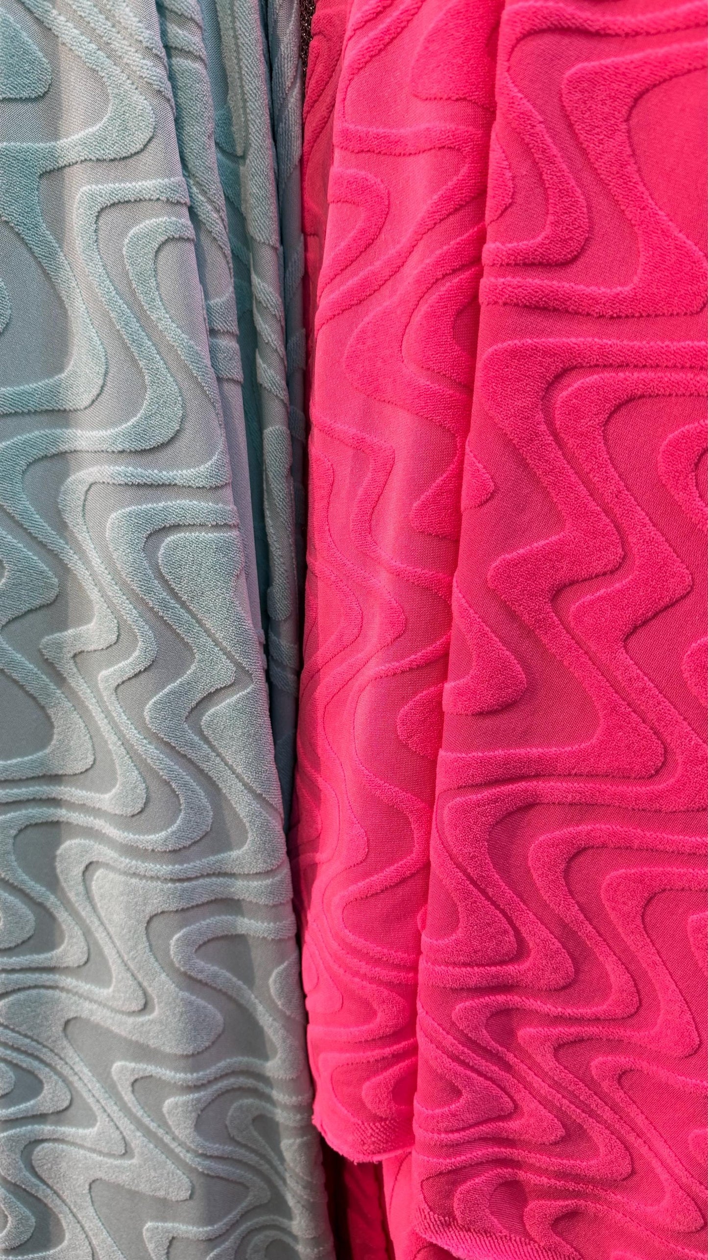 New burnout Spandex Knit Wavy design 4way Stretch 55/57" Sold by the YD. Ships worldwide from Los Angeles California USA.