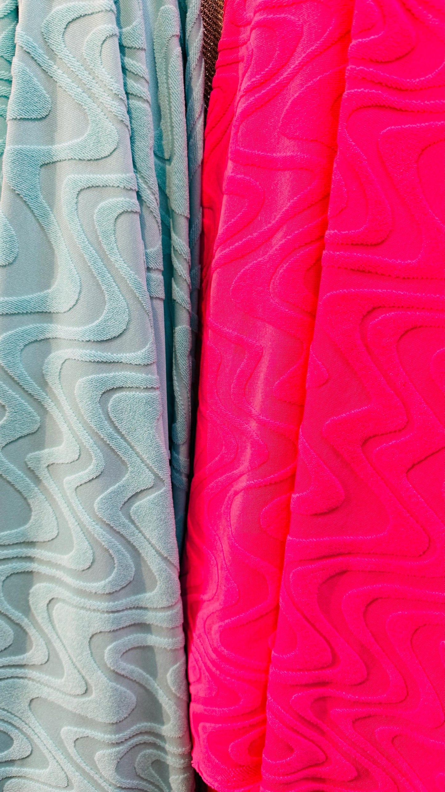 New burnout Spandex Knit Wavy design 4way Stretch 55/57" Sold by the YD. Ships worldwide from Los Angeles California USA.