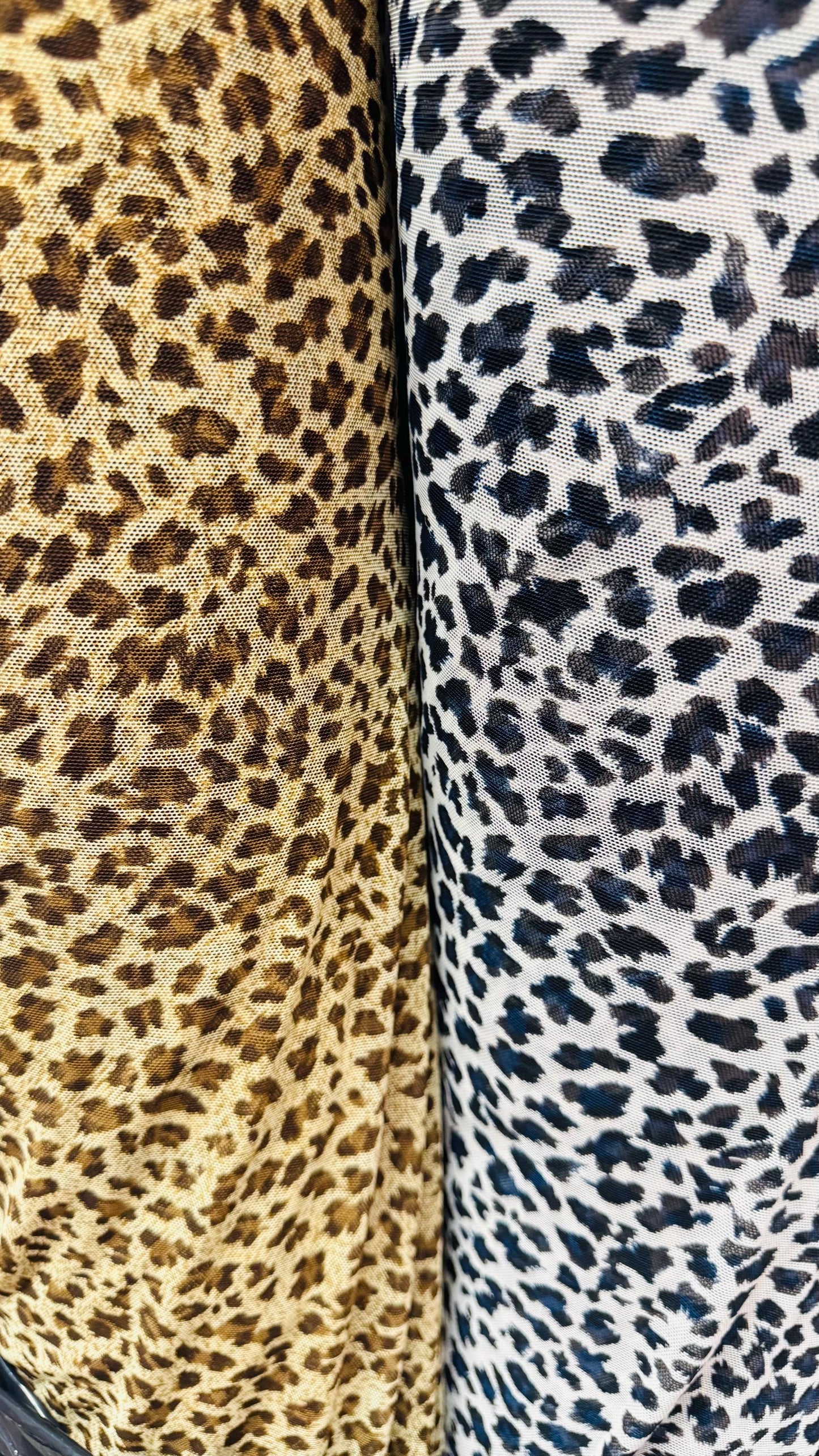 New Cheetah design print on power mesh nylon spandex 4-way stretch 58/60” Sold by the YD. Ships worldwide from Los Ángeles California USA.