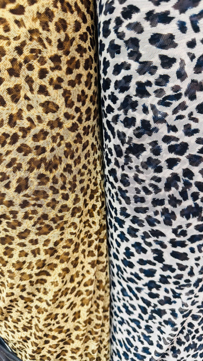 New Cheetah design print on power mesh nylon spandex 4-way stretch 58/60” Sold by the YD. Ships worldwide from Los Ángeles California USA.