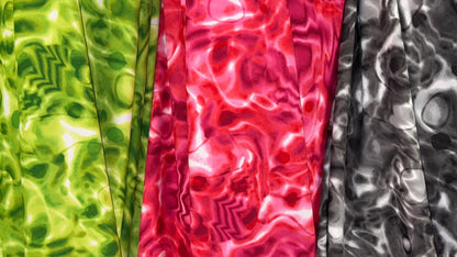 New Modern abstract Magma Lava design multicolor print on best quality of nylon spandex 4-way stretch 58/60” Sold by the YD Ships Worldwide