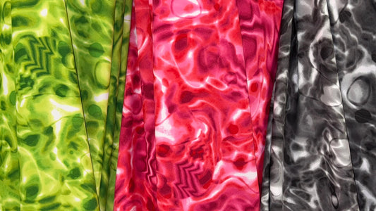 New Modern abstract Magma Lava design multicolor print on best quality of nylon spandex 4-way stretch 58/60” Sold by the YD Ships Worldwide