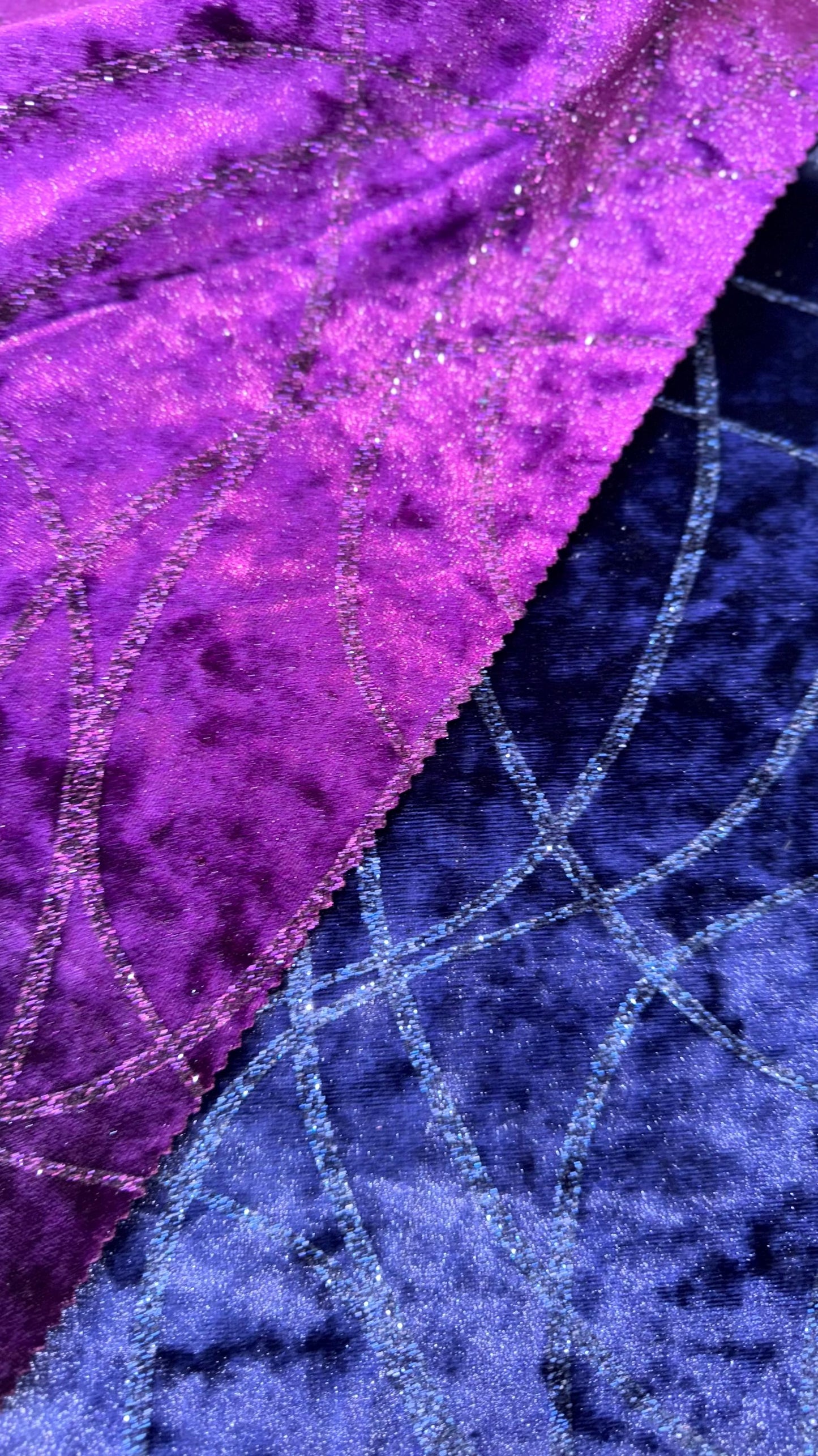 New Selena abstract design stretch velvet with glitter 4way stretch 58/60"Sold by the YD. Ships worldwide from Los Angeles California USA.