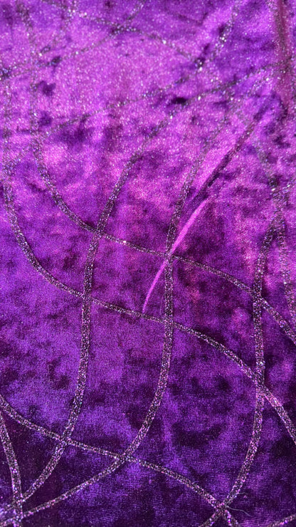 New Selena abstract design stretch velvet with glitter 4way stretch 58/60"Sold by the YD. Ships worldwide from Los Angeles California USA.