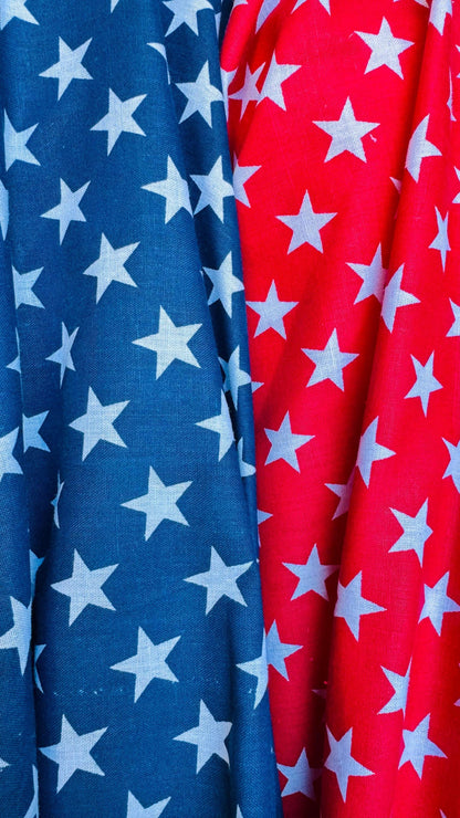 Stars Freedom design print on Poly Cotton non stretch  58/60” Sold by the YD. High quality fabrics by AlexLAFabrics