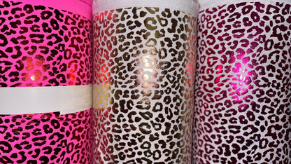 New Exotic Cheetah design high quality of hologram metallic Stretch nylon spandex with foil 4-way stretch 58/60” Sold by the YD.