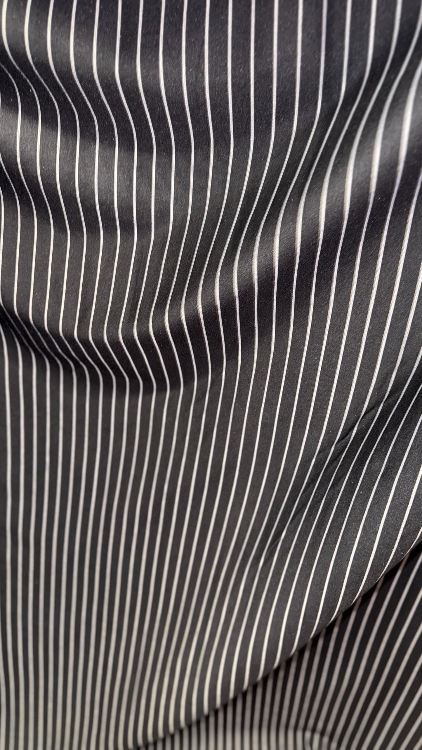 Pin stripes on spandex ponte de Roma fabric  2-way stretch 58/60” Sold by the YD. Ships worldwide from Los Angeles California USA.