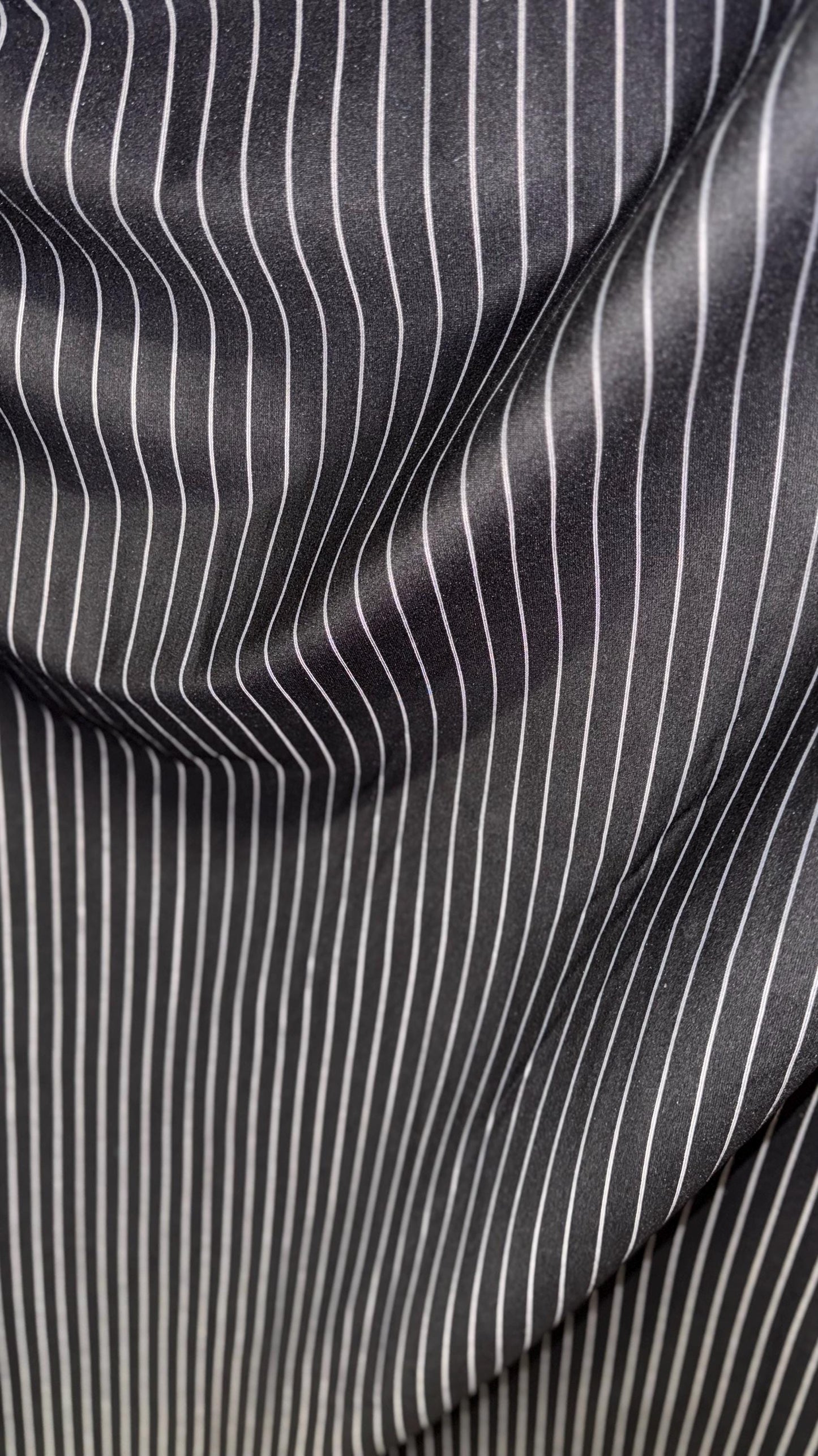 Pin stripes on spandex ponte de Roma fabric  2-way stretch 58/60” Sold by the YD. Ships worldwide from Los Angeles California USA.