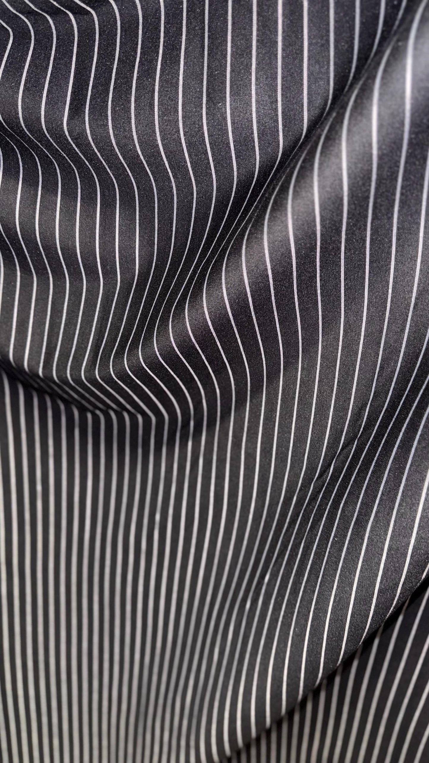Pin stripes on spandex ponte de Roma fabric  2-way stretch 58/60” Sold by the YD. Ships worldwide from Los Angeles California USA.