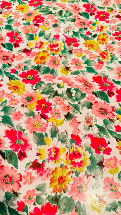 New Romantic Floral design print on great quality of high multi chiffon non stretch 58/60” Sold by the YD. Ships worldwide from Los Angeles