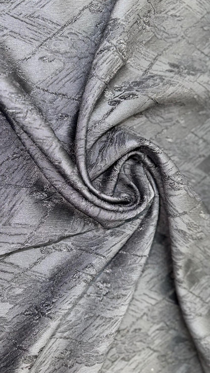 New Embossed Brocade flower design Non Stretch Black  color 58/60” Sold by the YD. High quality fabrics by AlexLAFabrics