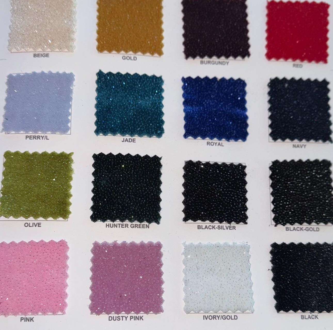 Stretch velvet with glitter teal and White/Silver color heavy velvet 4way Stretch 58/60" Sold by the YD. Ships worldwide from Los Angeles