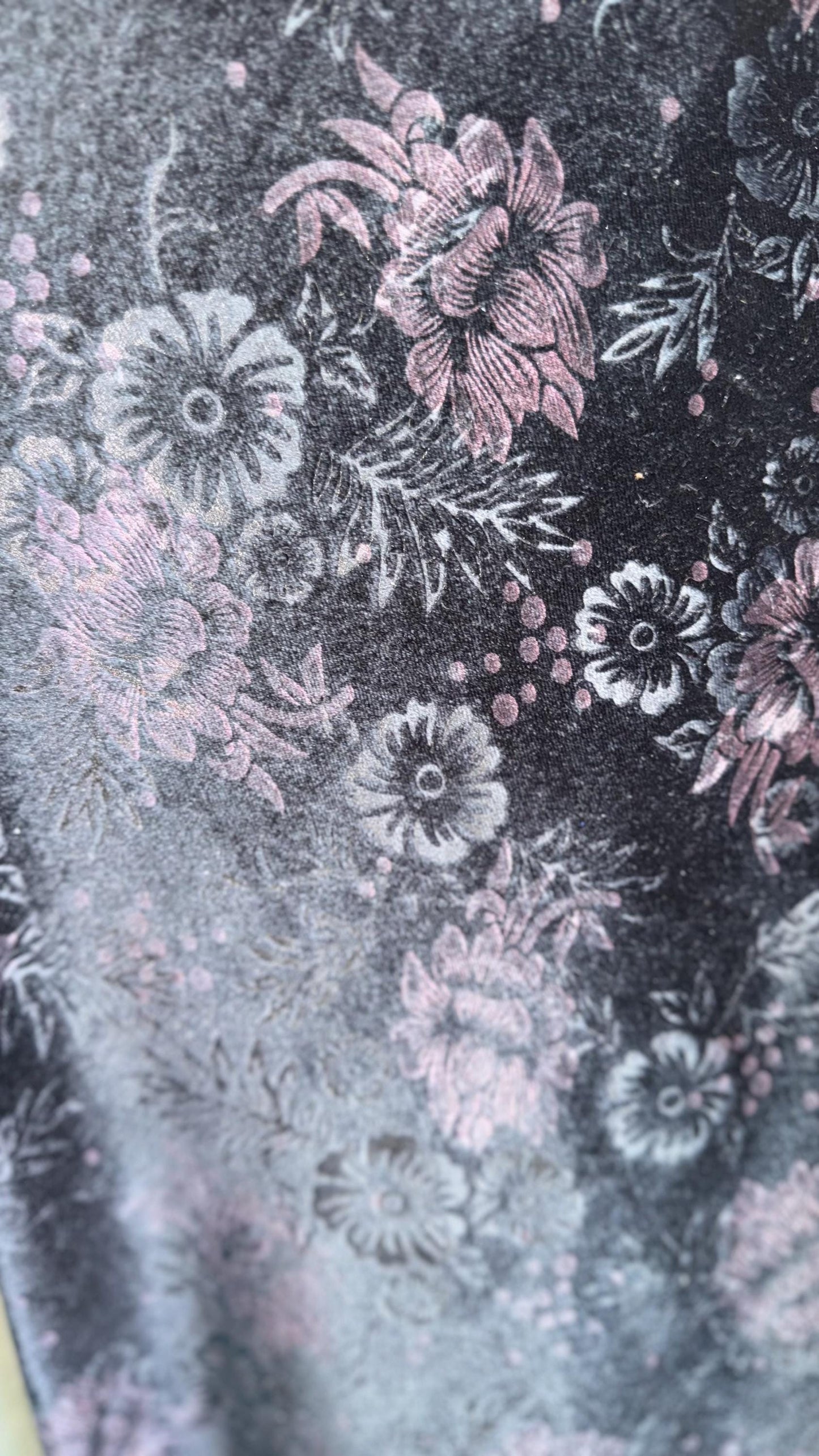 Embossed black velvet abstract and floral design heavy stretch velvet 4way 58/60" Sold by the YD. Ships worldwide from Los Angeles CA