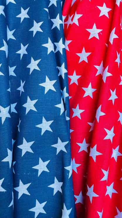 Stars Freedom design print on Poly Cotton non stretch  58/60” Sold by the YD. High quality fabrics by AlexLAFabrics